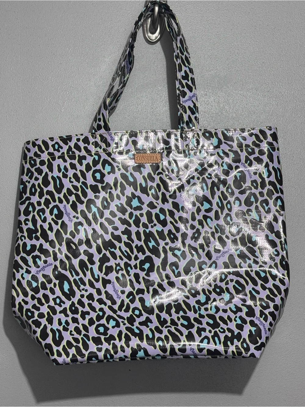 Consuela Lavender & Black Leopard-Print Tote